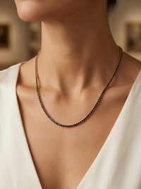 Gargantilla de oro 14k tipo tennis mod 5576 - 45 cm