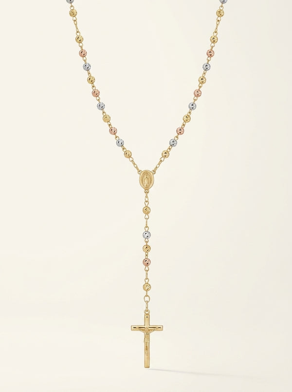 Rosario de oro florentino 10k para caballero Mod 5538- 60 cm