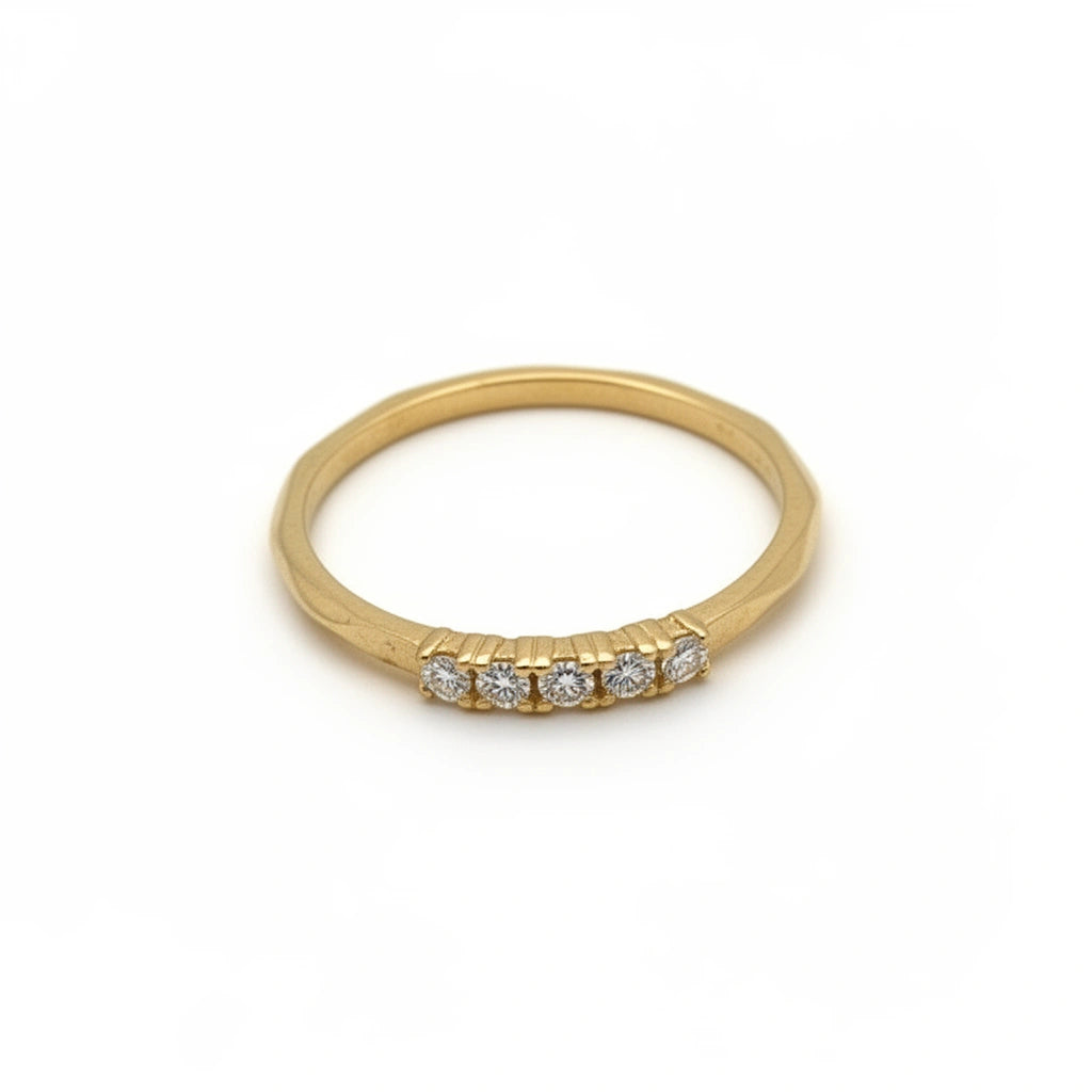 Anillo de oro 14k con circonias Mod.1735