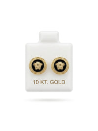 Broquel de oro 10k tipo diseñador (de bolitas) LM5212