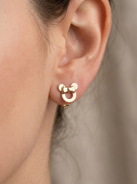 Aretes de oro 14K diseño silueta MM Mod LM5423