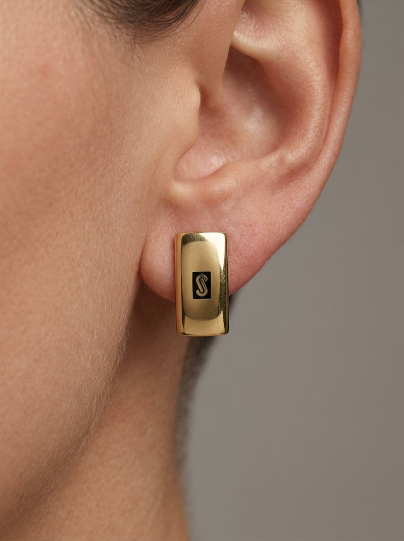 Aretes de oro 14k Mónaco Chain Classic mod 5900