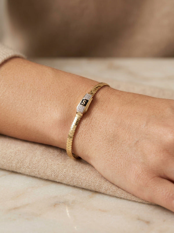 Pulsera de oro 14k diseño baby Mónaco Chain Merm 5881- 4mm
