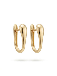 Huggies de oro 14k diseño gota alargada Mod LM5395 - 1.7 cm