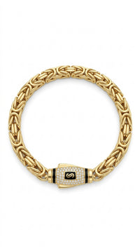 Pulsera de oro 14k diseño Rey LM 5059 - 21 cm x 5 mm