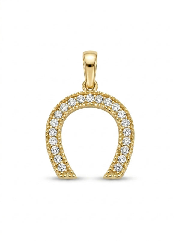 Dije de oro 14k tipo diseñador mod LM5237 - 1 cm