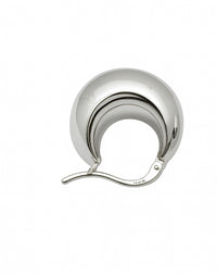 Aretes inflados en Oro blanco 14k Chunky Hoops