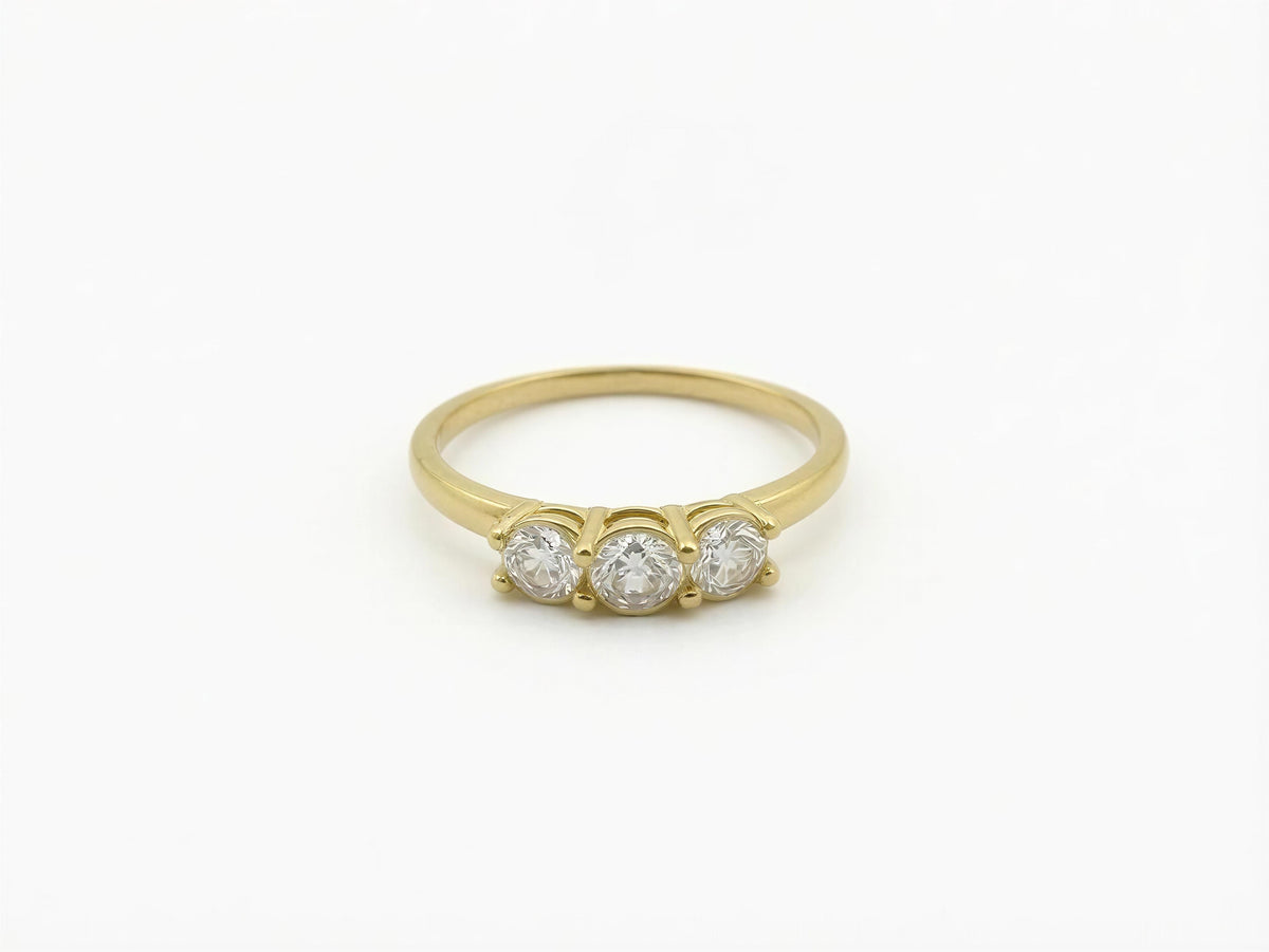 Anillo de oro 14k con circonias Mod LM5109