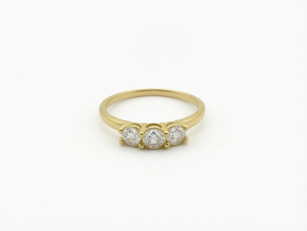 Anillo de oro 14k con circonias Mod LM5109