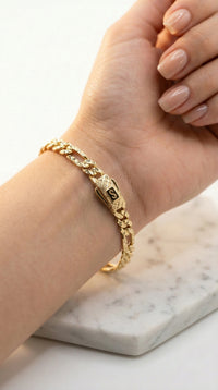 Pulsera de oro 14k de Monaco Chain flex look - 18 cm Mod LM5001