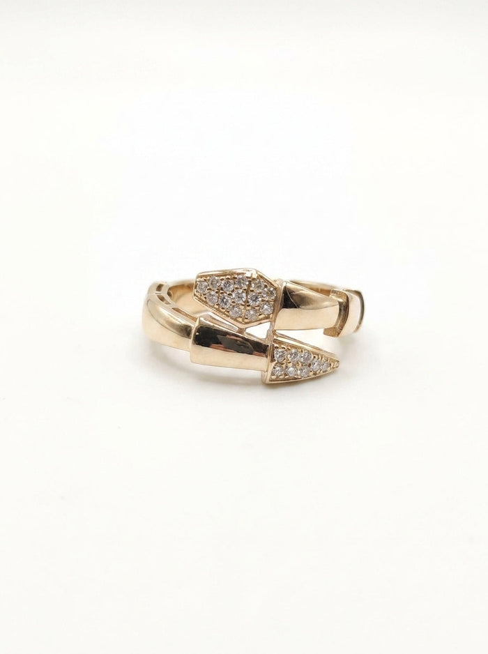 Anillo de oro 10k diseño viper tipo diseñador mod 5948