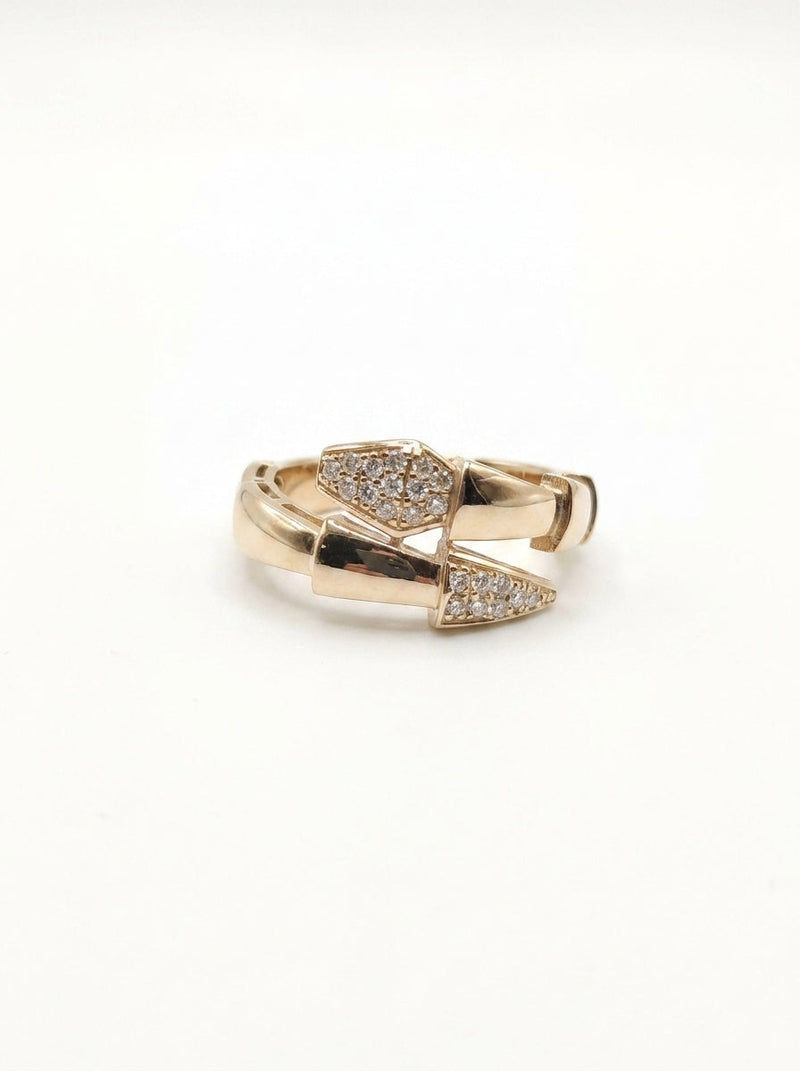 Anillo de oro 10k diseño viper tipo diseñador mod 5948