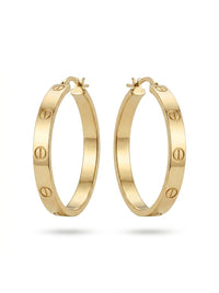 Arracadas de oro 14k tipo diseñador Mod LM52001 - 2.7 cm