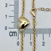 Gargantilla torsal con corazones de oro 14k