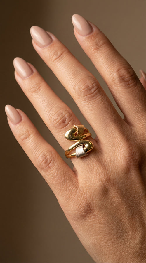 Anillo Aura de oro florentino 14k