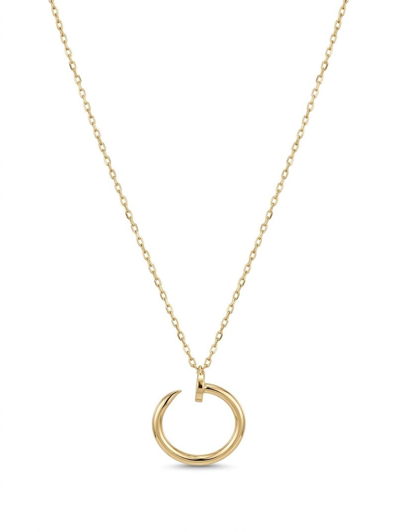 Gargantilla de oro 14k diseño clavo tipo diseñador Mod 5847 - 45 cm