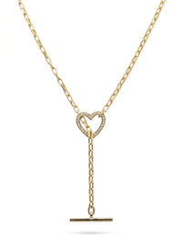 Gargantilla de oro 14k diseño de corazón con eslabones Mod 5547