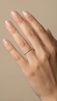 Media churumbela delgada de oro 14k con circonias Mod LM5115