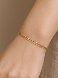 Pulsera 3x1 de oro 10k en medida para dama Mod.4081