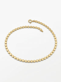 Pulsera de oro 10k diseño de lunetas 5919 - 18 cm