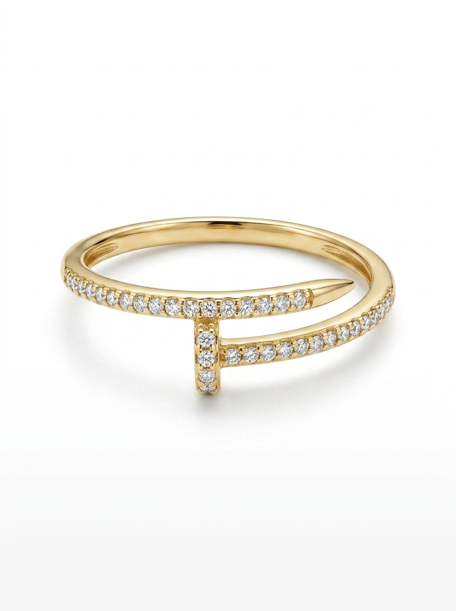 Anillo de oro 10k tipo diseñador mod 5577