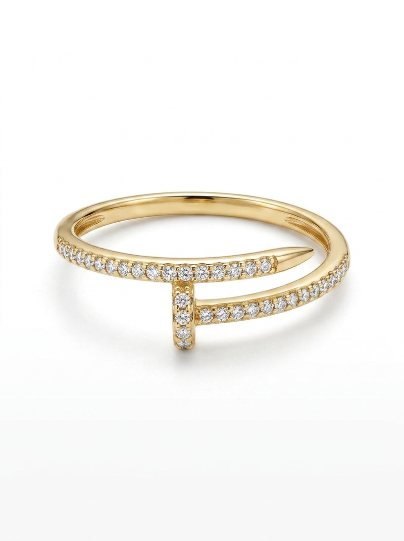 Anillo de oro 10k tipo diseñador mod 5577