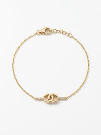 Pulsera de oro 14k tipo diseñador  Mod 6117 - 18 cm