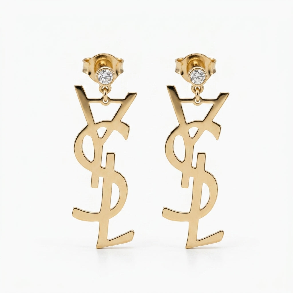 Aretes de oro 14k tipo diseñador Mod 5658