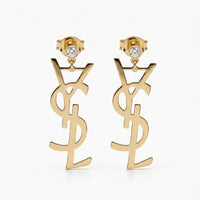 Aretes de oro 14k tipo diseñador Mod 5658