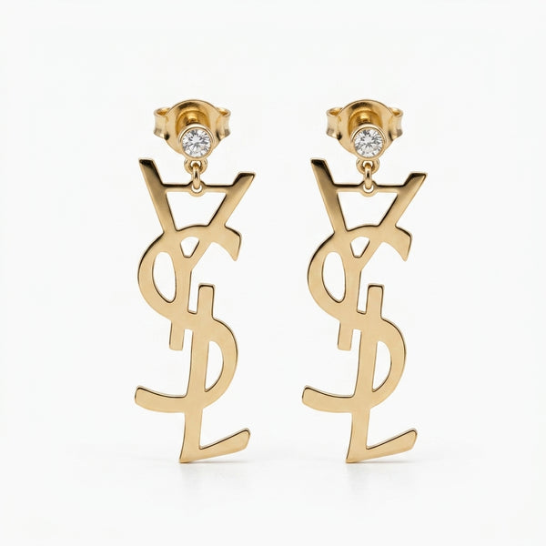 Aretes de oro 14k tipo diseñador Mod 5658
