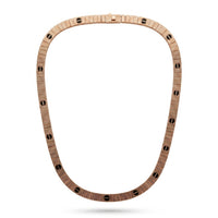 Gargantilla de oro rosa 14k tipo diseñador Mod 5651 - 45 cm