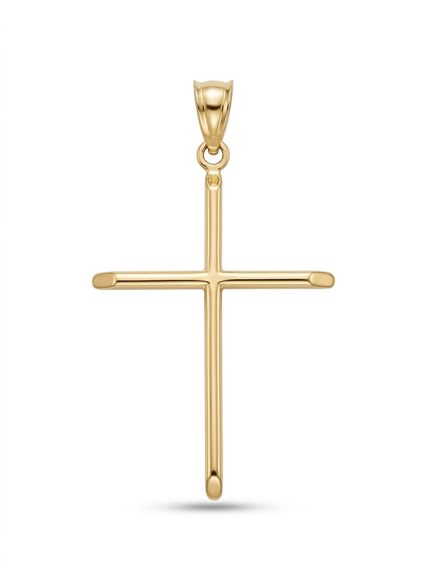 Cruz delgada de oro 14k mod 5517 - 4 cm
