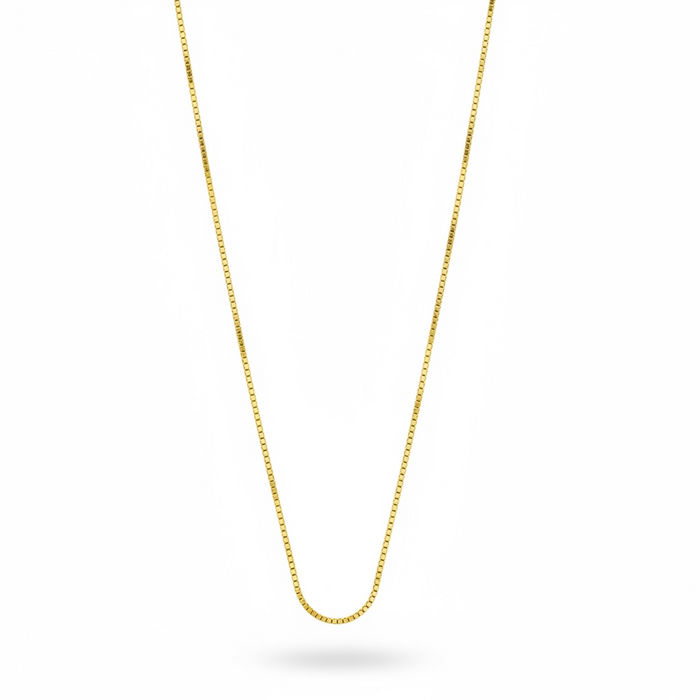 Cadena de oro 14k tejido cubo - 1 mm