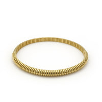 Aro acanalado de oro 14k