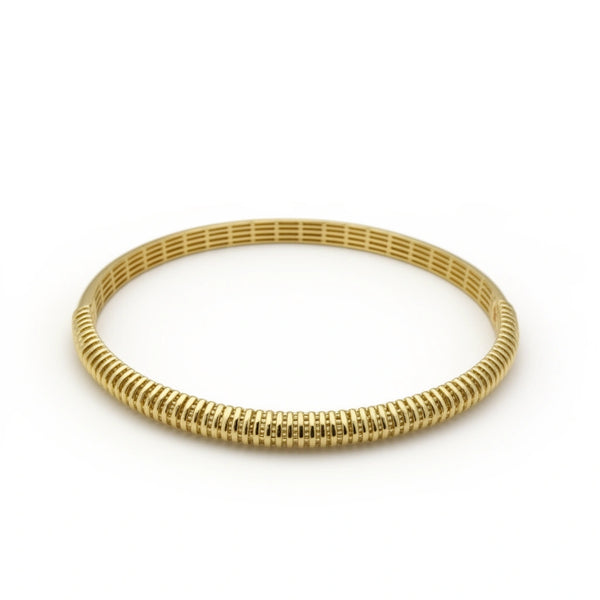 Aro acanalado de oro 14k