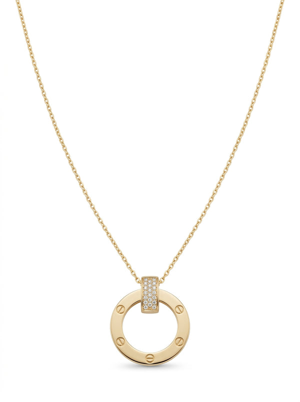 Gargantilla de oro 14k tipo diseñador plana con barra de circonias Mod 5773 - 45 cm