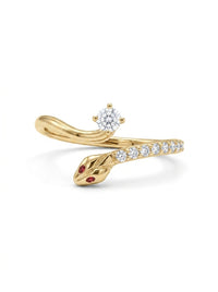 Anillo de oro 10k diseño serpiente Mod 5530