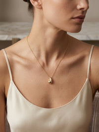 Gargantilla de oro 14k diseño gota tipo diseñador Mod 5846 - 45 cm