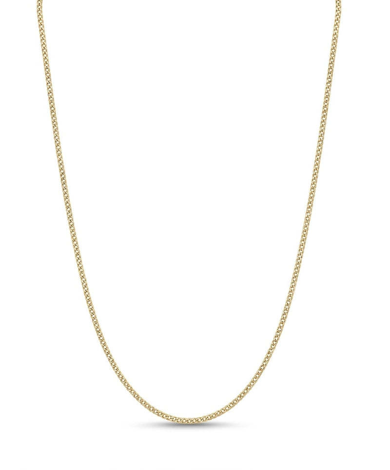 Cadena de oro 14k tejido cubano diamantada sólida mod 5825- 1.5 mm
