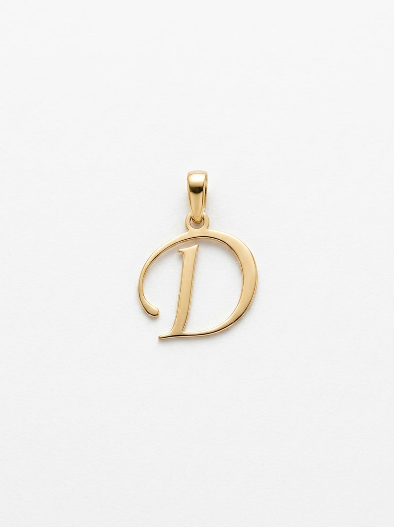 Dije de oro 14k inicial letra D Mod 5959
