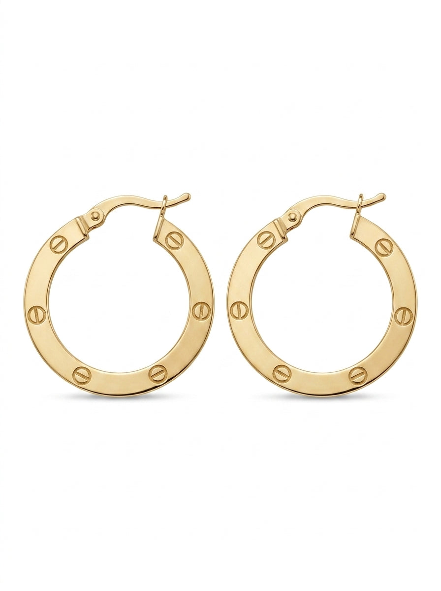Arracadas de oro 14k tipo diseñador Mod 5539
