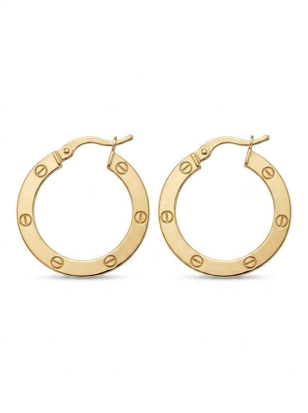 Arracadas de oro 14k tipo diseñador Mod 5539