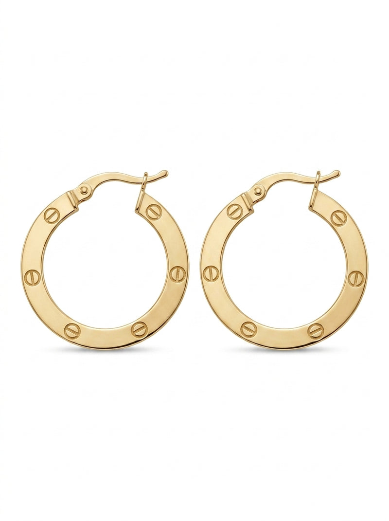 Arracadas de oro 14k tipo diseñador Mod 5539