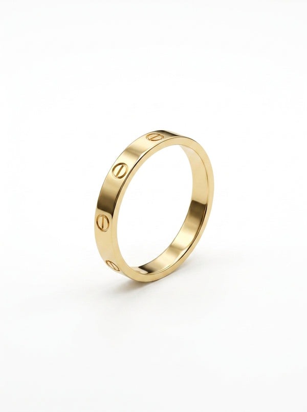 Anillo delgado de oro 10k tipo diseñador mod 5738