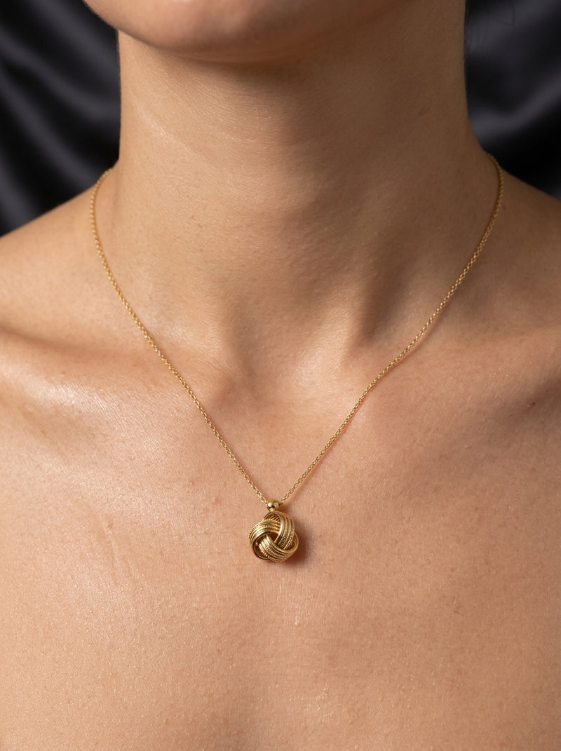 Gargantilla de oro 14k diseño de nudo Mod 5536 - 45 cm