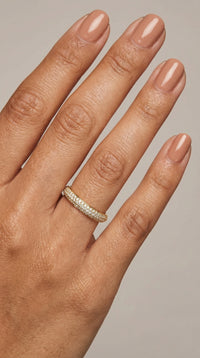 Anillo media churumbela de oro 14k Mod. 010046