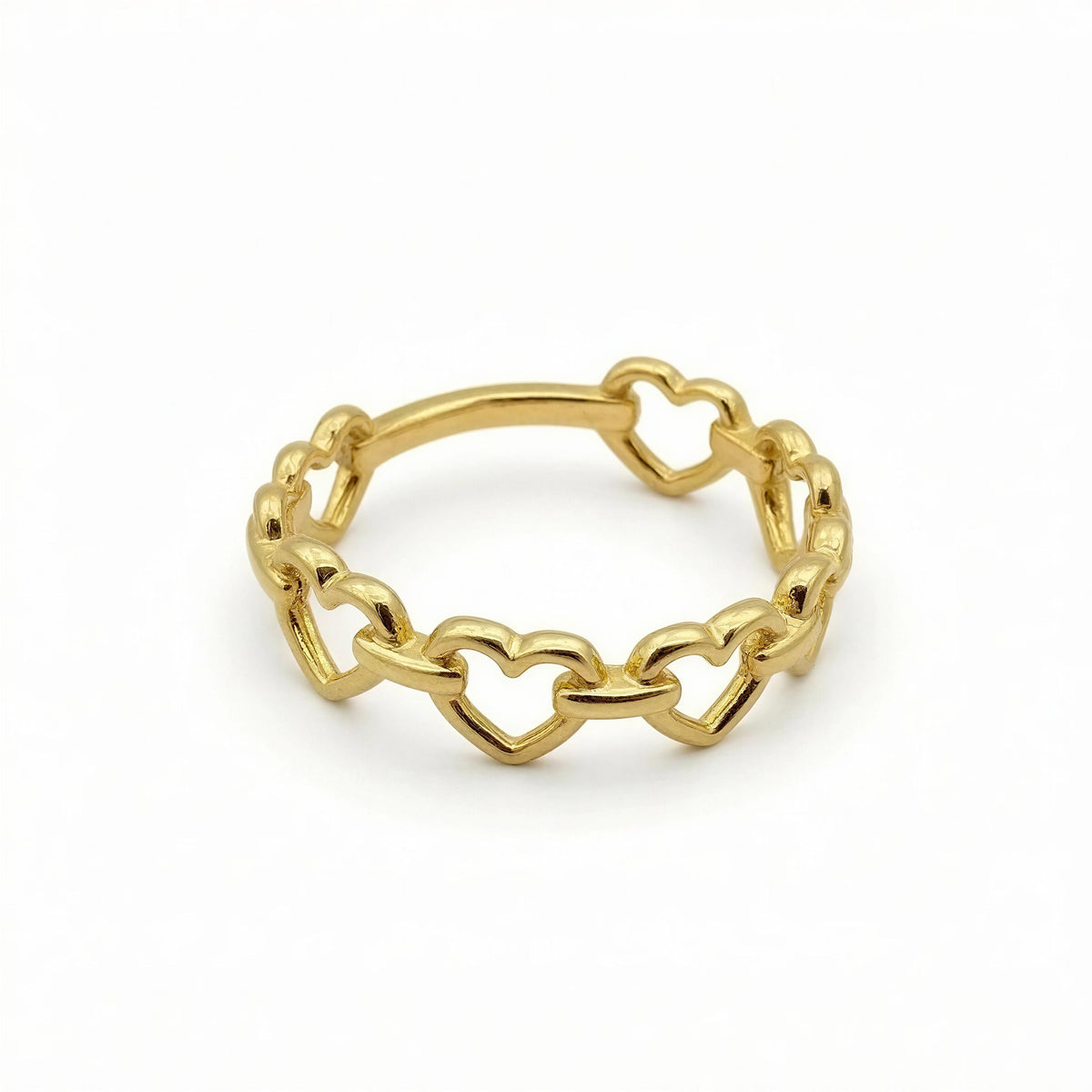 Anillo de oro 14k diseño siluetas de Corazones Mod LM5118