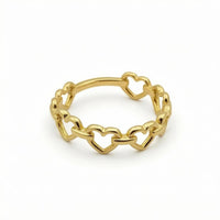 Anillo de oro 14k diseño siluetas de Corazones Mod LM5118