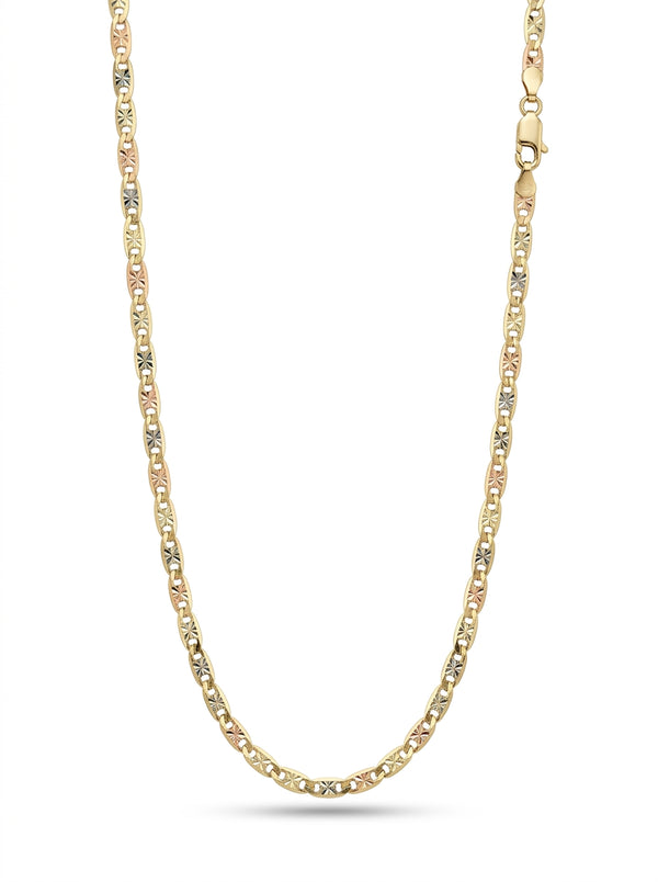 Cadena de oro 14k tejido valentino florentina con estrella mod 5832 - 3.5 mm