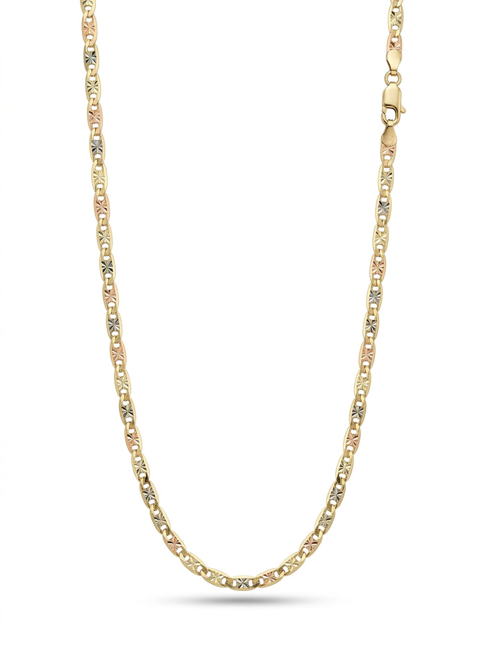 Cadena de oro 14k tejido valentino florentina con estrella mod 5832 - 3.5 mm